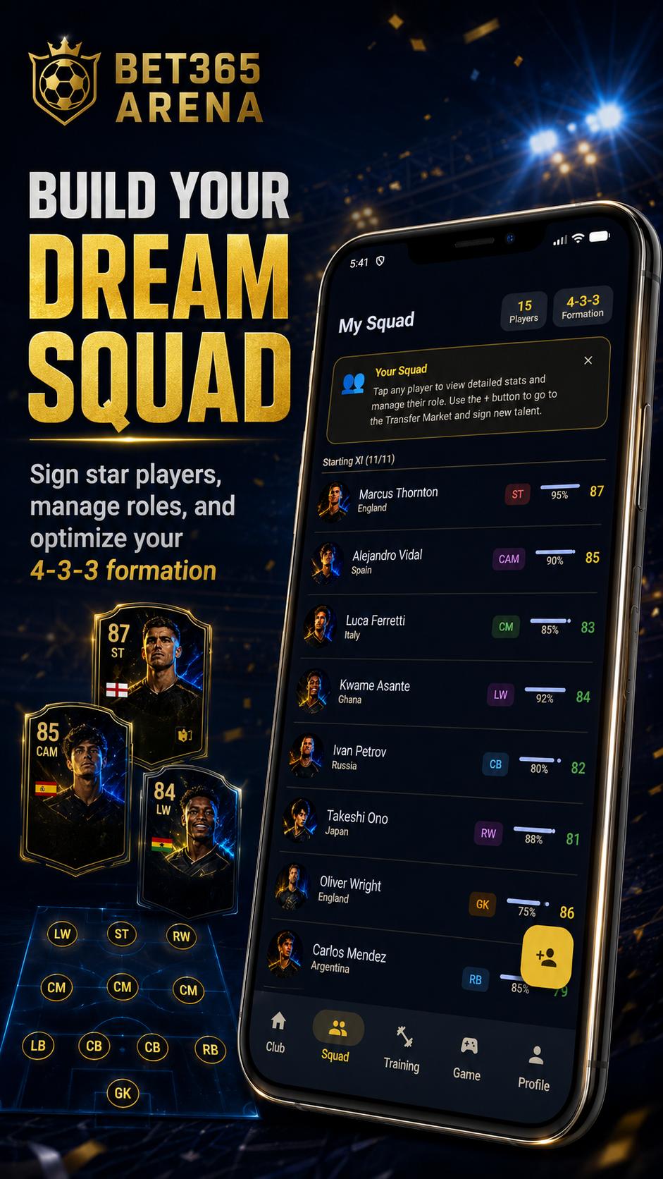 Bet365 Arena – modern mobile interface